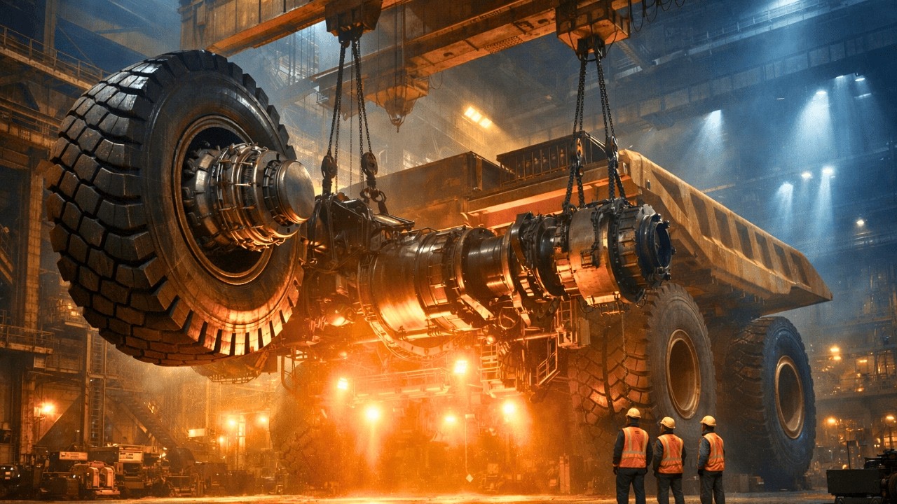 How 500 Ton Mining Trucks Are Built To Carry The Weight Of An Entire City Block