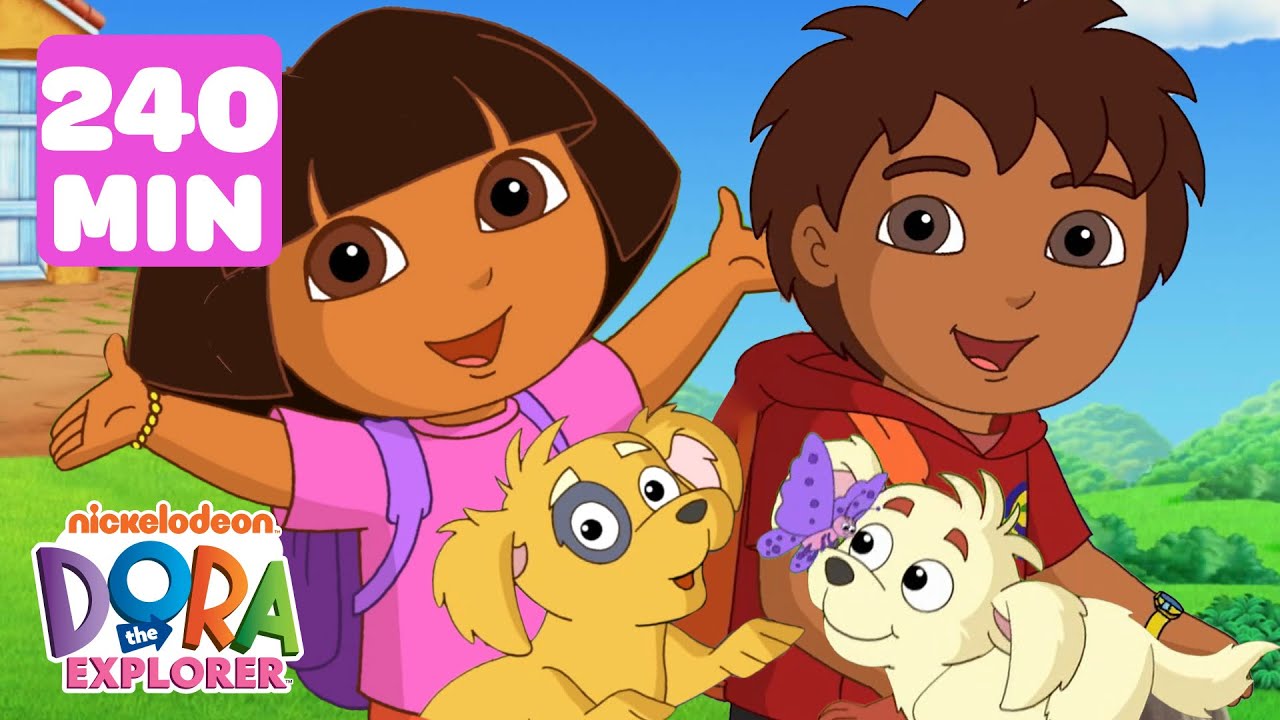 Dora & Diego's Daring Animal Rescues! #4 🐶 240 Minutes | Dora the Explorer | Dora & Friends