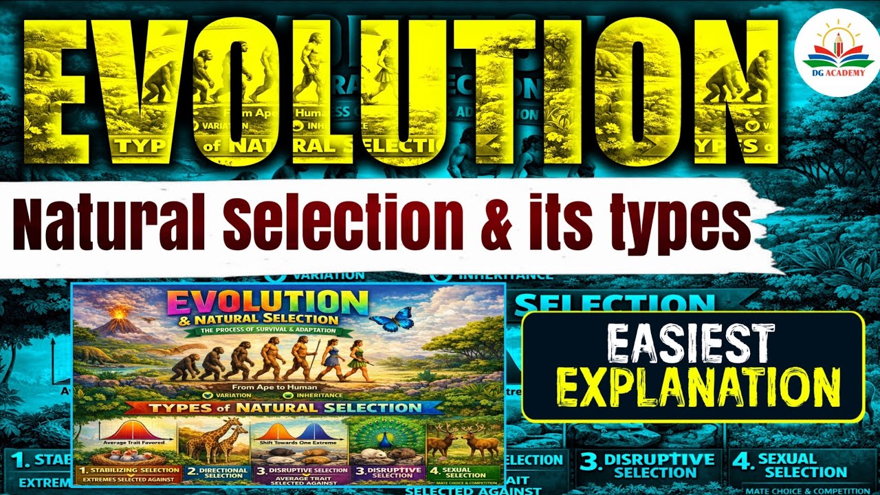 Natural Selection & Its Types | Evolution | Complete Explanation | Deepshikha Goswami Academy