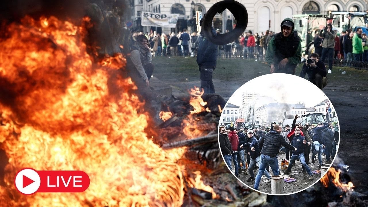 Live | French farmers protest in Strasbourg against Mercosur trade deal | EU Parliament
