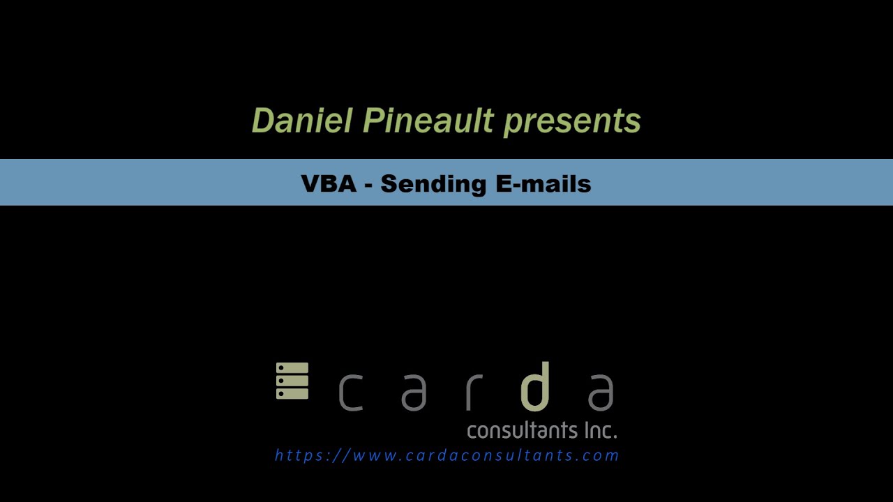 VBA - Sending Emails