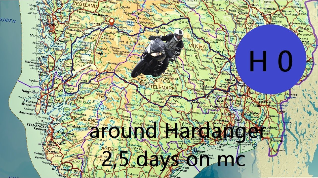 57 Around Hardanger on mc in 2,5 days