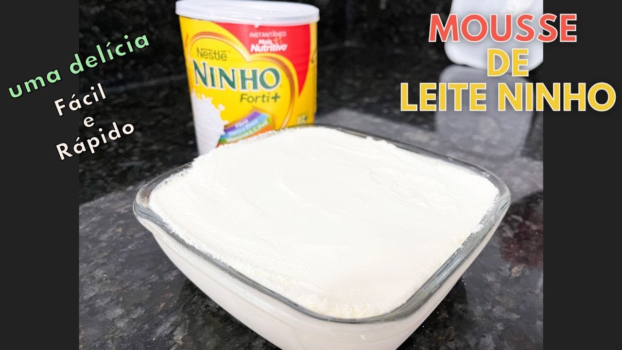 MOUSSE de Leite NINHO | Com apenas 3 INGREDIENTES - FÁCIL e Rápido de Fazer!