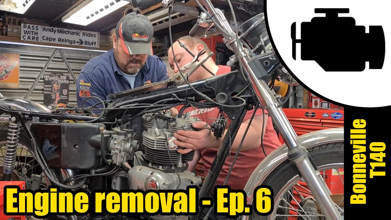Triumph Bonneville T140 - Engine removal Ep.6 #1045