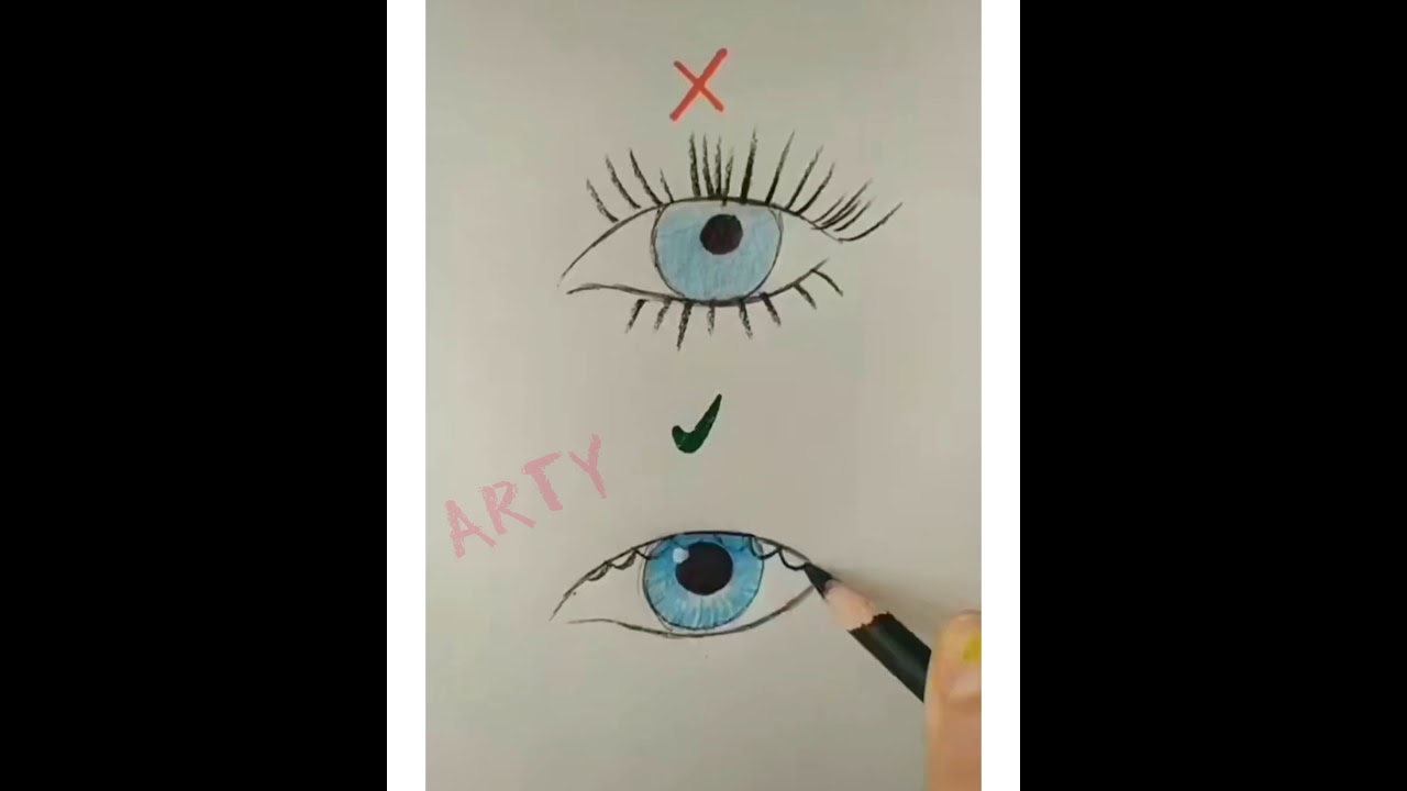 DOs & DON'Ts - How to draw eyelashes | Drawing Tricks for everyone #shorts