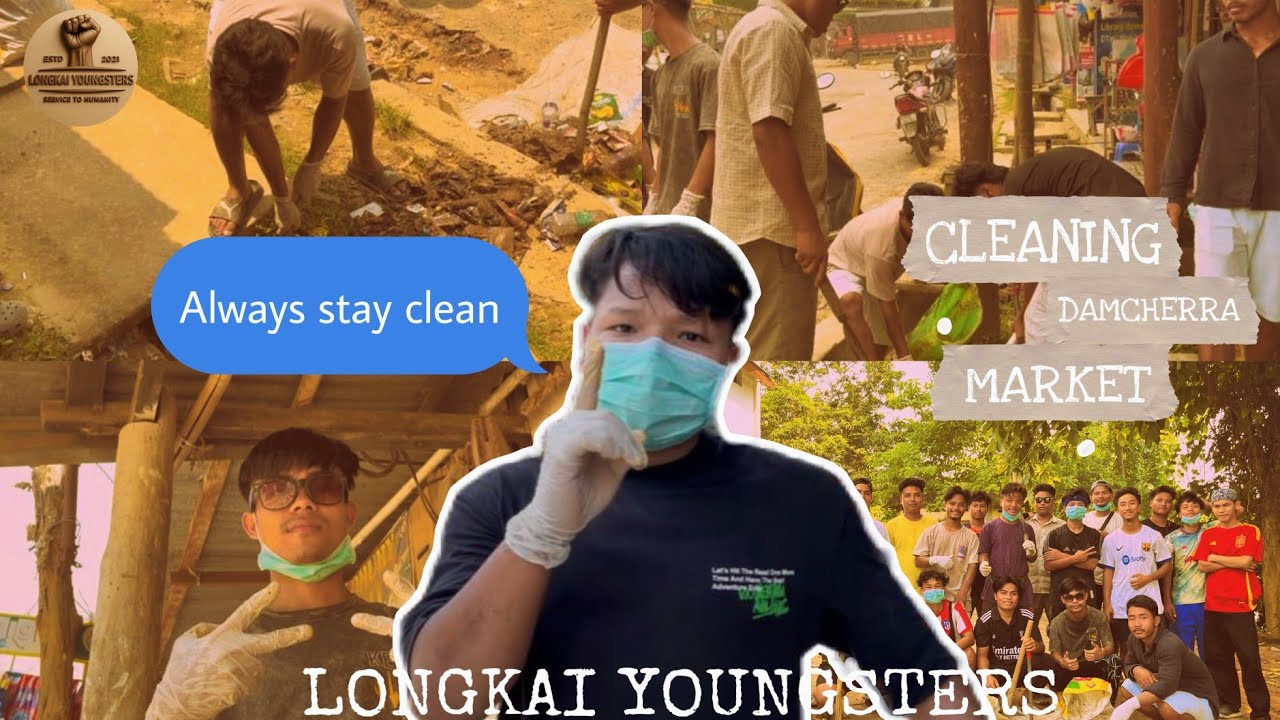 We cleaned Damcherra market with our organisation Longkai youngsters