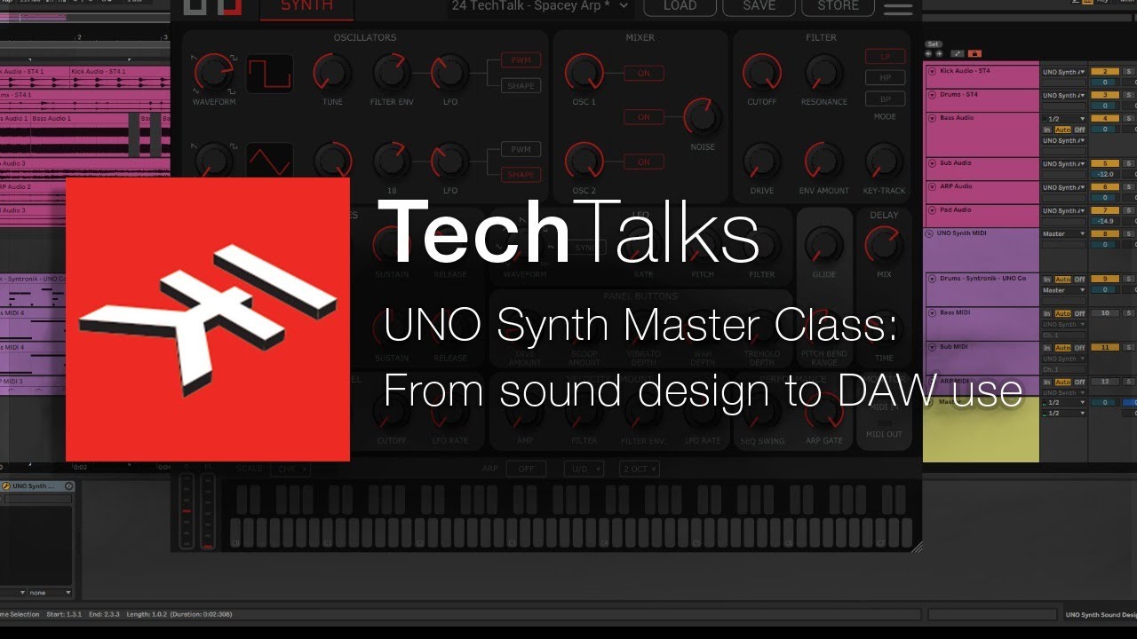 IK Tech Talks Live Stream @4PM (EDT) UNO Synth Master Class: From sound design to DAW use #IKCreator