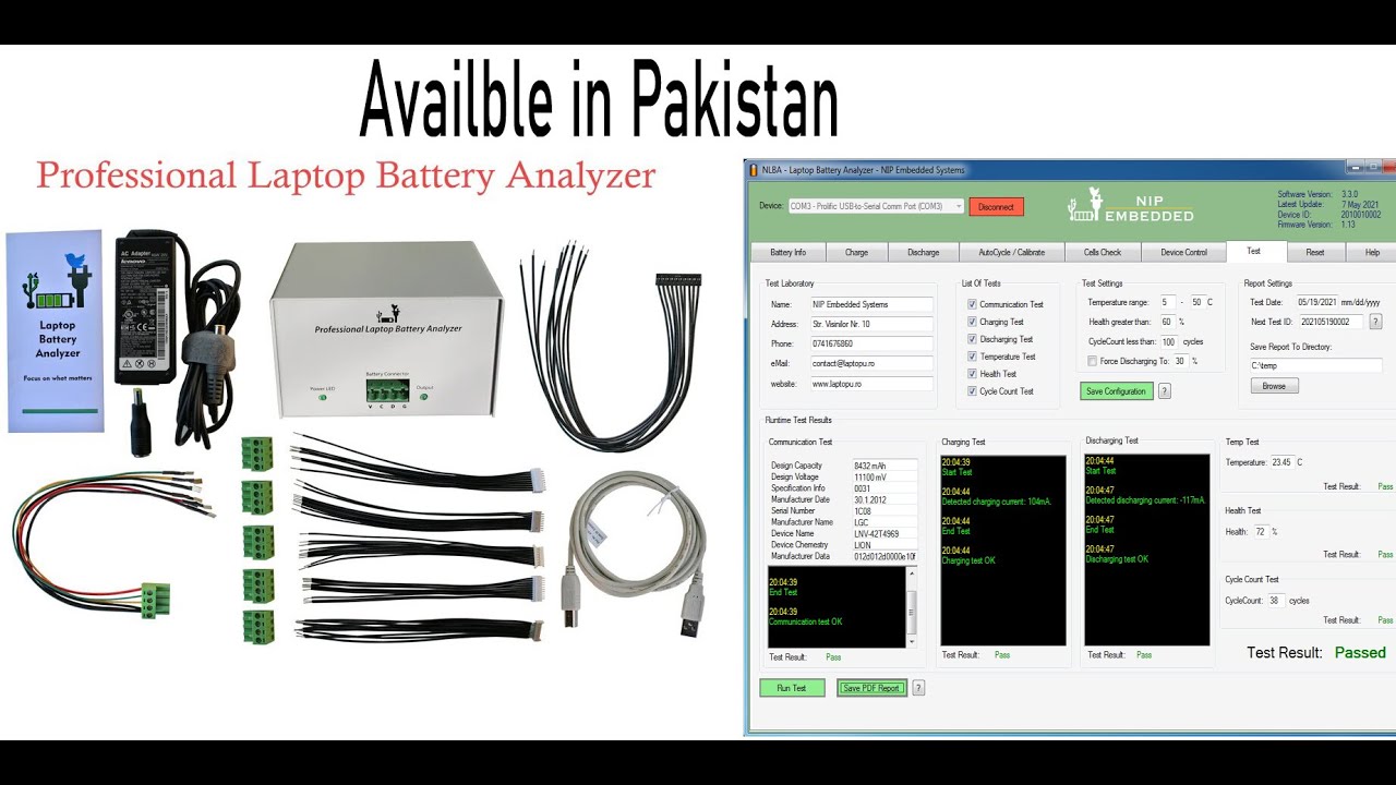 NLBA1 Professional Laptop Battery Analyzer and Repair NLBA1 Available In Pakistan
