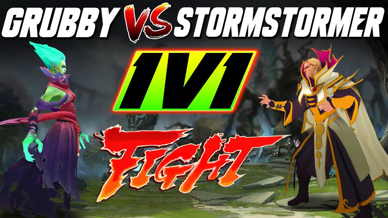Sweaty 1v1 against PRO PLAYER Stormstormer - Dota 2 - Grubby