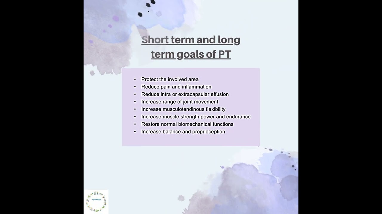 short-term and long-term goals of PT