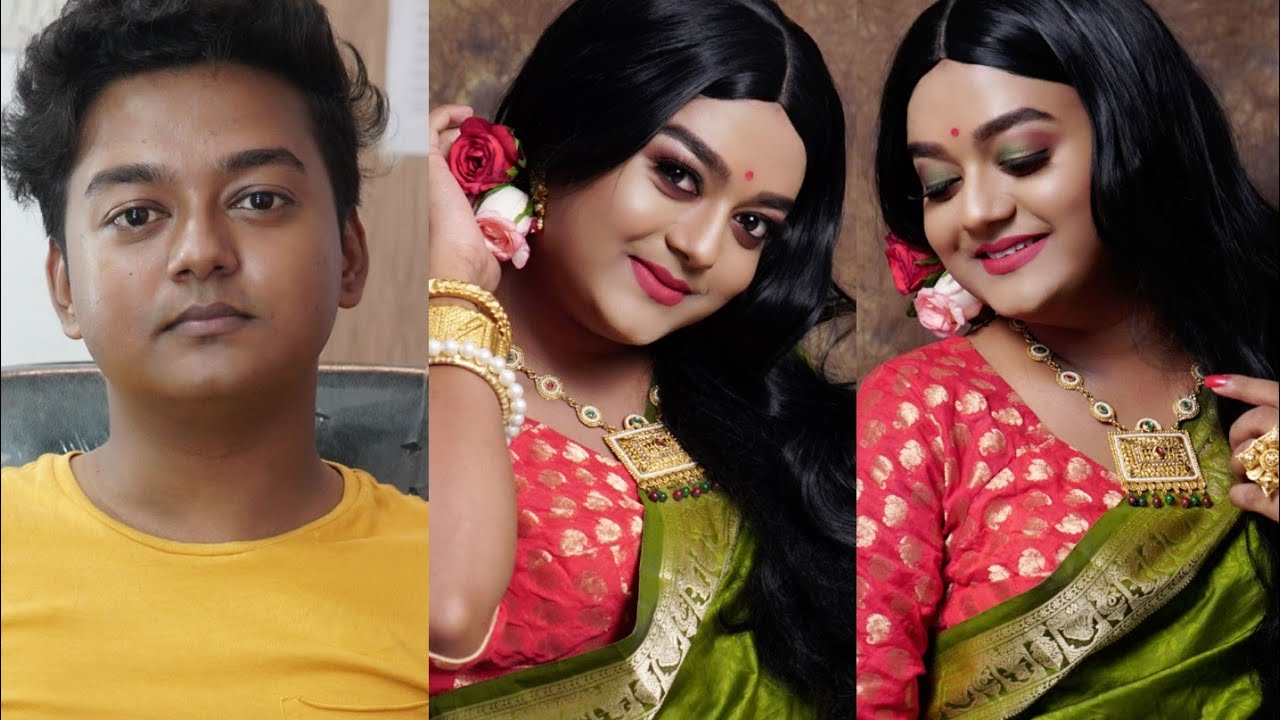 Male to Female Transformation 2022 | Boy to Girl | mtf | Indian Look | Party Makeup |Crossdressing |