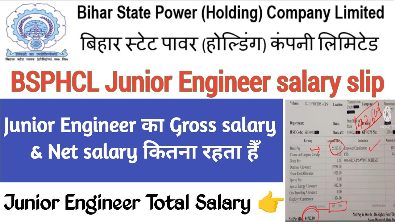 BSPHCL JE Salary Details | Pay Scale, Grade Pay, In-hand Salary Explained