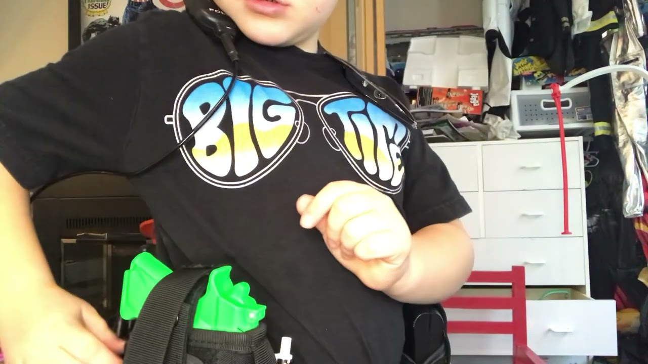 Kids police belt display
