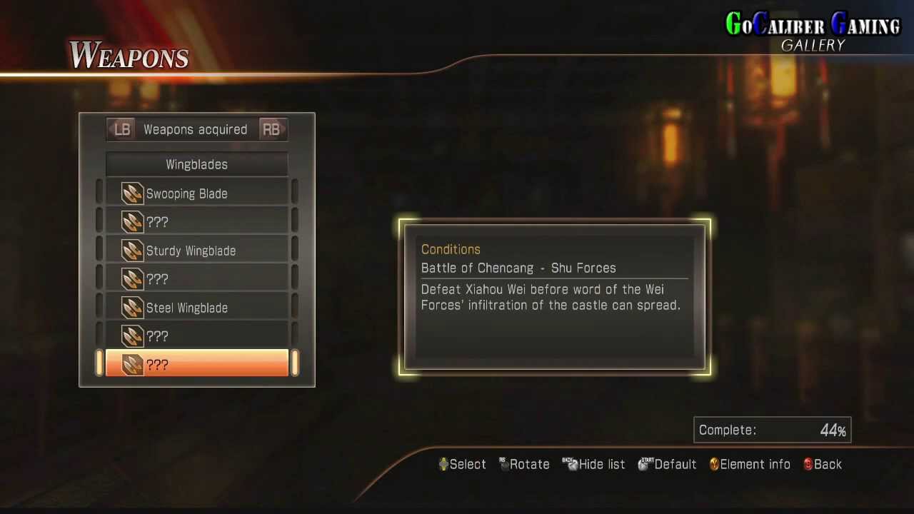 Dynasty Warriors 8 Walkthrough - ALL Hypothetical and FINAL Weapon Conditions List