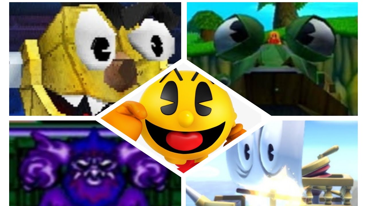 Boss Fights of All Pac-Man Games (All Boss Battle) [720p] No commentary