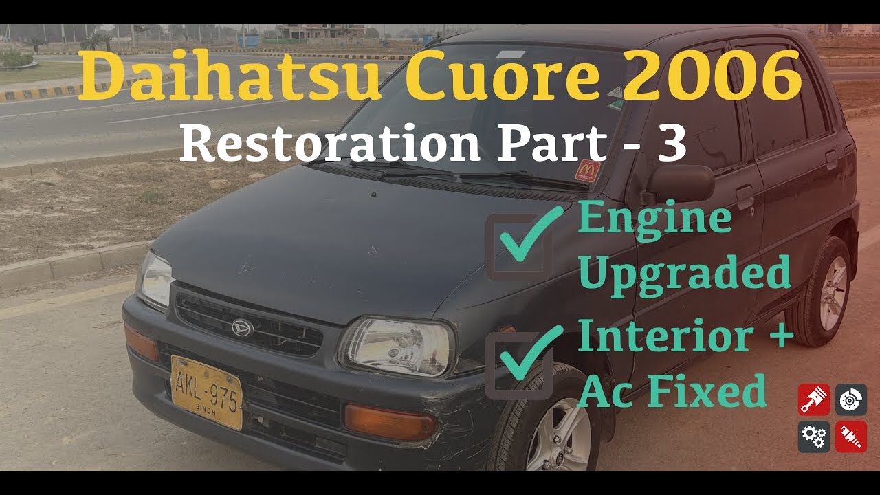 Daihatsu Cuore Restoration Part 3 - Engine Upgrade | AC | Interior Accessories