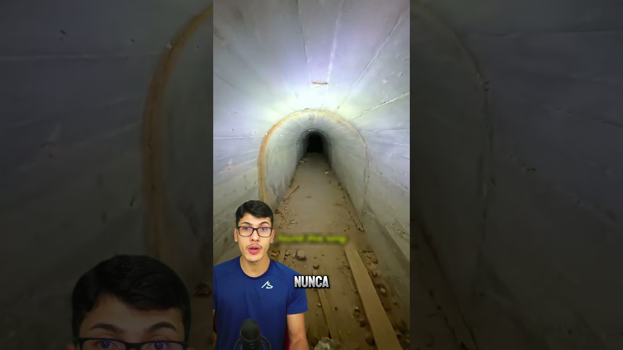 ele resolveu descer o t&uacute;nel escondido na casa do av&ocirc; #tunel #secreto #casa #segredo