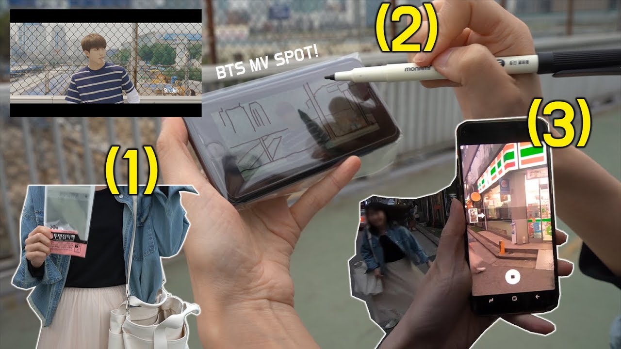 방탄소년단 MV 촬영지에서 재밌게 인증샷 찍는 방법! How to take funny photos and videos at BTS MV spots!