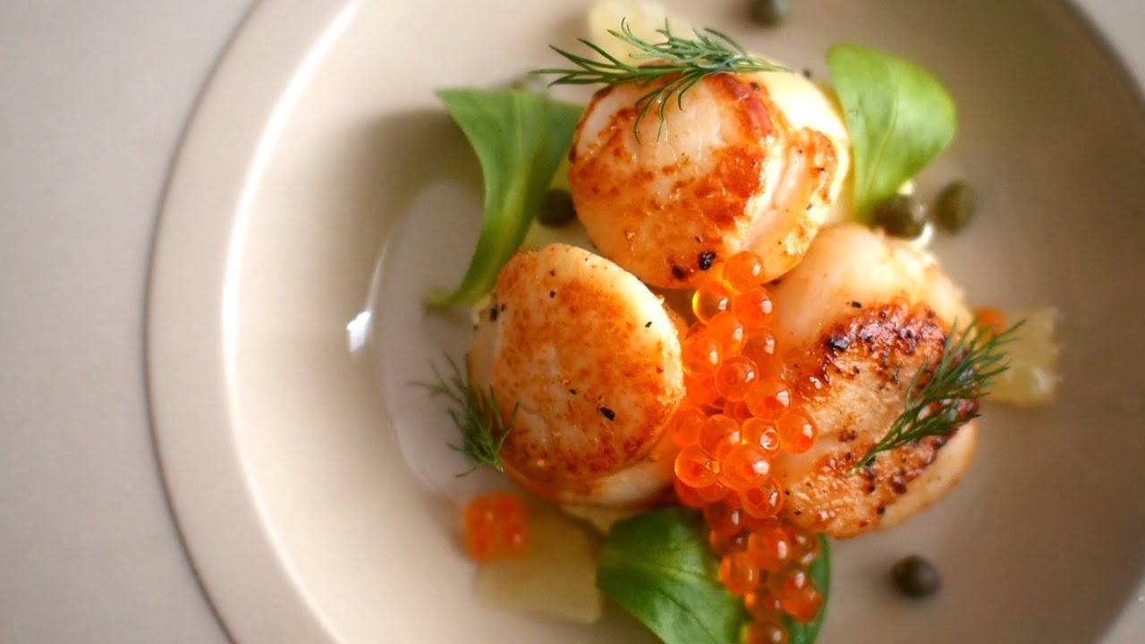 法式奶油煎干貝佐藍帶馬鈴薯泥 Scallop with Potato Purée