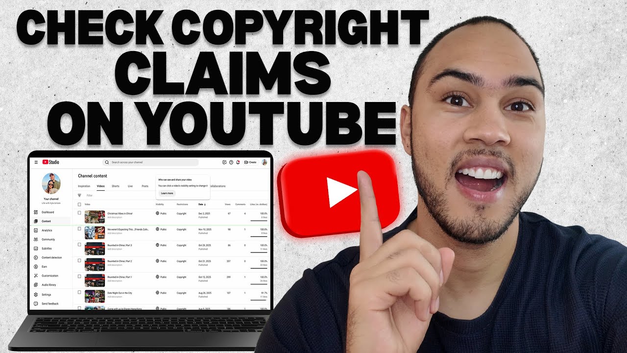 How to Check Copyright Claims on YouTube Using YouTube Studio