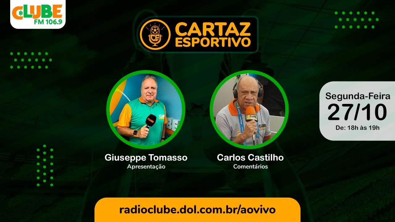 CARTAZ ESPORTIVO | R&Aacute;DIO CLUBE DO PAR&Aacute; | 27/10/2025