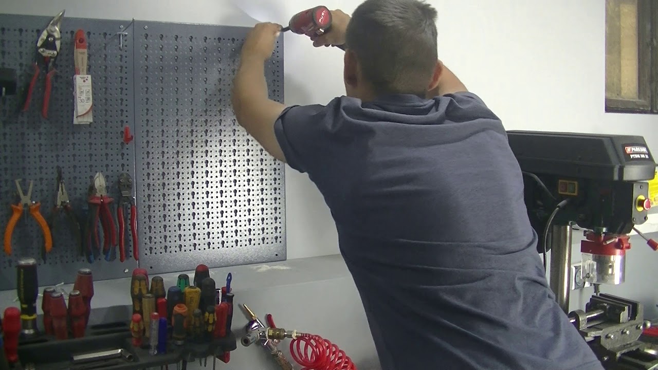 Küpper szerszámtartó fal kicsomagolás és felszerelés.