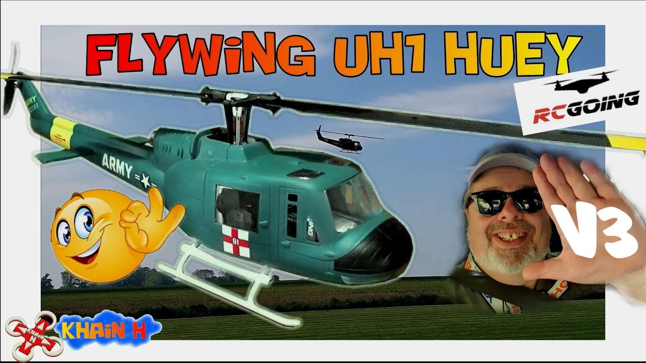 Flywing Bell Uh1 V3.0 ,  hélico gps maquette pour tous (débutant à pro) INCROYABLE !!!