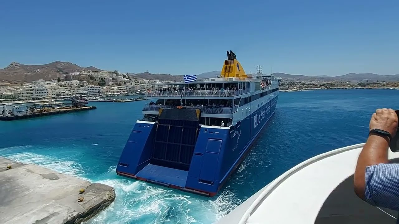 Blue Star Delos: Άφιξη στη Νάξο!! // Blue Star Delos: Arrival in Naxos!! (Blue Star Naxos Αναχώρηση)