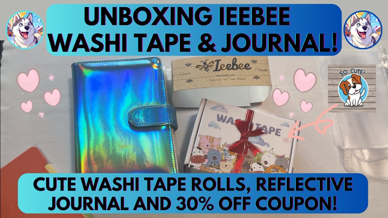 Unboxing IeeBee Accessories! Washi Tape, Journal and 30% off Coupon!
