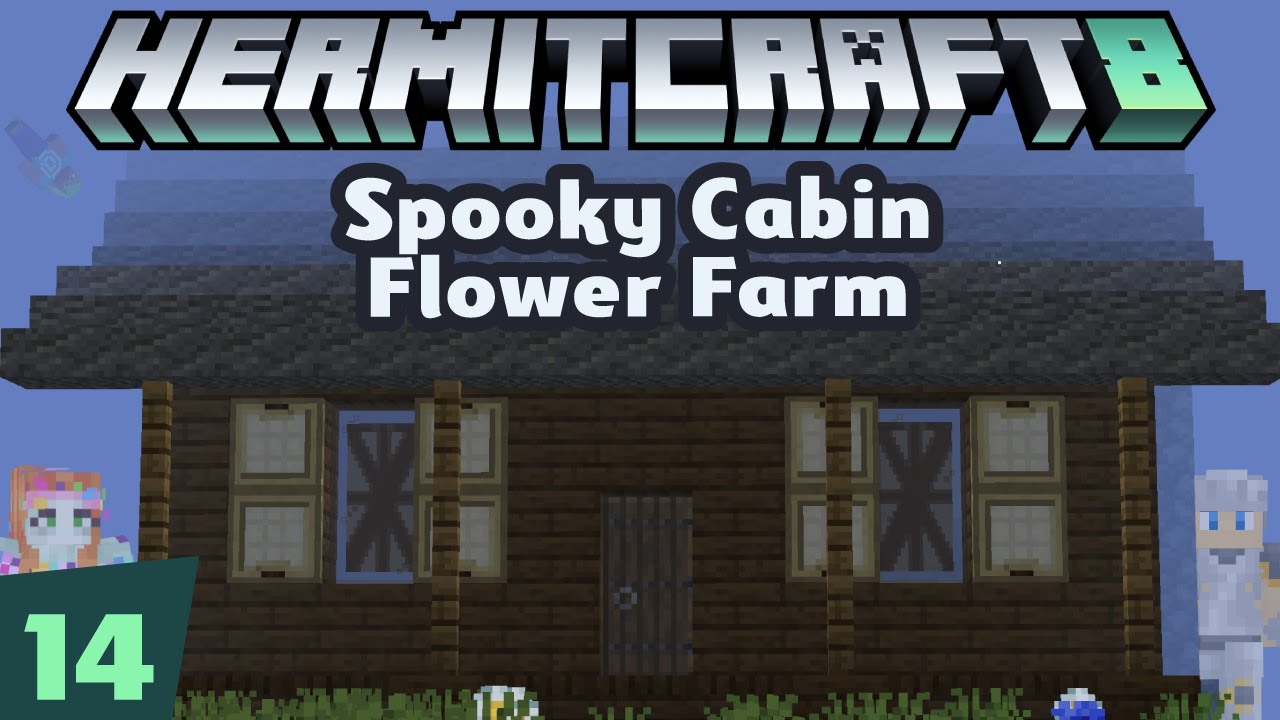 HermitCraft 8 ep 14 — Flower farm IOU with Welsknight! Evil Dead Cabin!