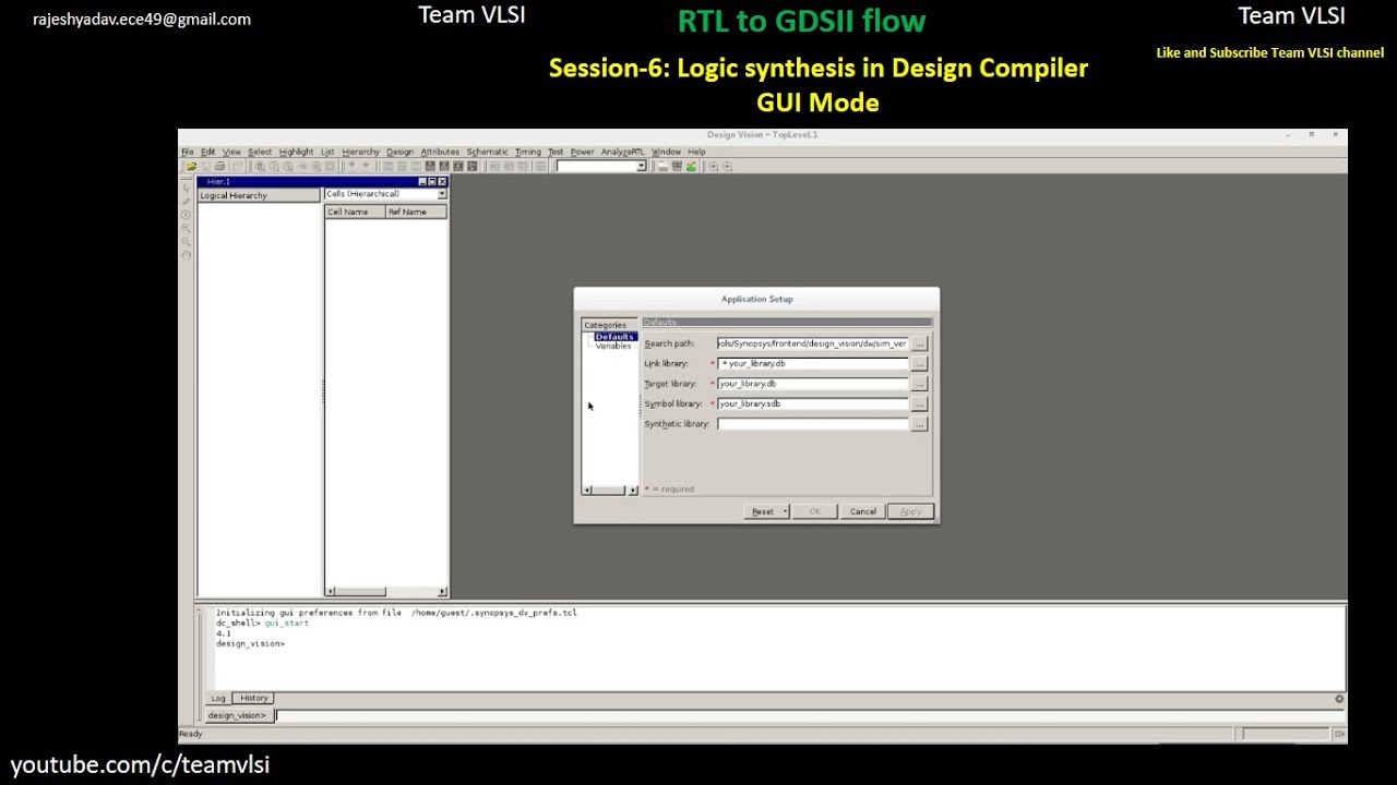 Логический синтез в компиляторе Design Compiler | Режим графического интерфейса | Поток RTL-GDSII...