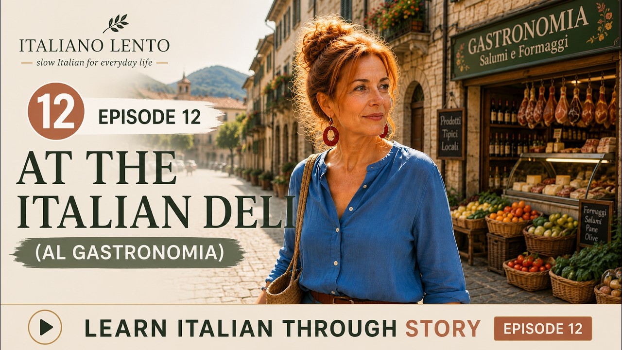 Learn Italian Through Story | Episode 12 | Shopping for Lunch | Italiano Lento con Ale