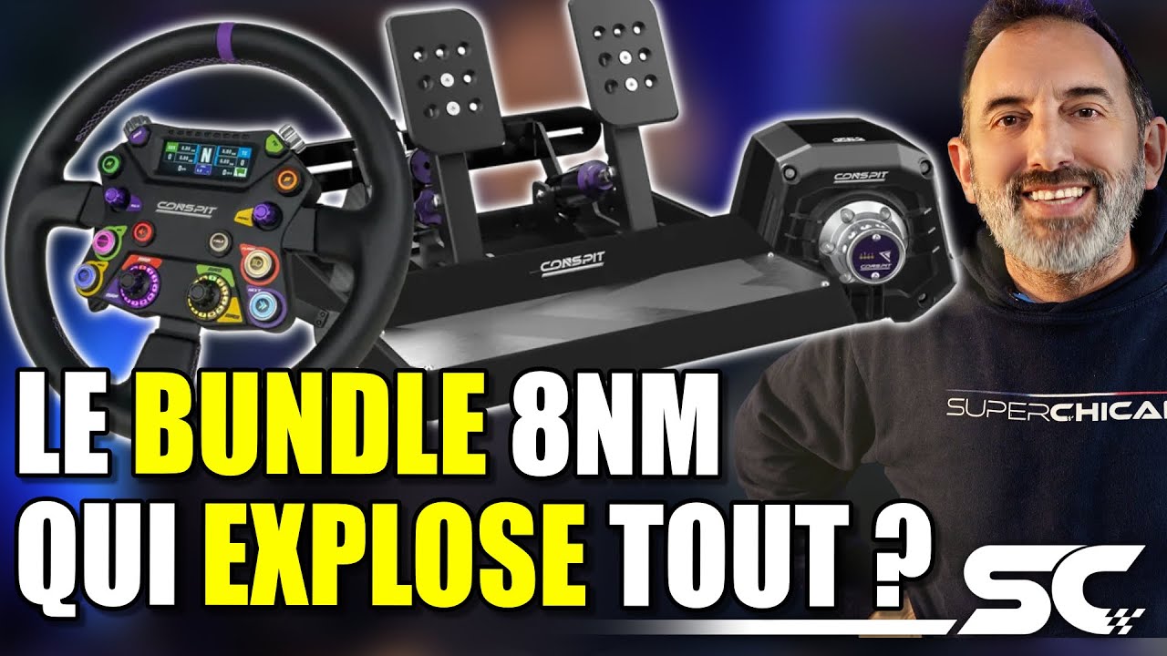 Test Conspit Apex Bundle : Ares 8Nm, Volant 310, Pédalier CPP. Excellent pour débuter en simracing ?