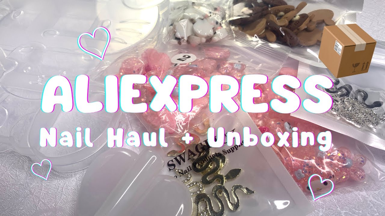Aliexpress Nail Charm Haul Unboxing ♡ NailholicStudio