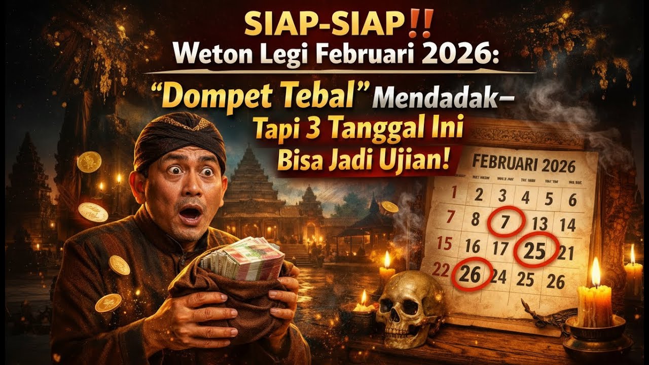SIAP-SIAP‼️ Weton Legi Februari 2026: “Dompet Tebal” Mendadak—Tapi 3 Tanggal Ini Bisa Jadi Ujian!