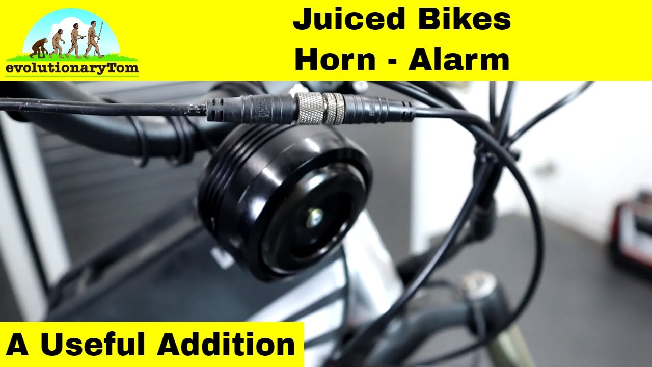 Juiced Bikes Horn-Alarm for E-Bikes.  Installed and Tested.  It's Loud!