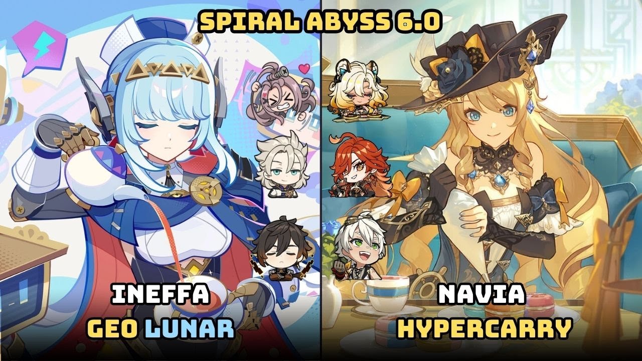 Ineffa Aino Geo Lunar & Navia Hypercarry | Spiral Abyss 6.0 | Genshin Impact