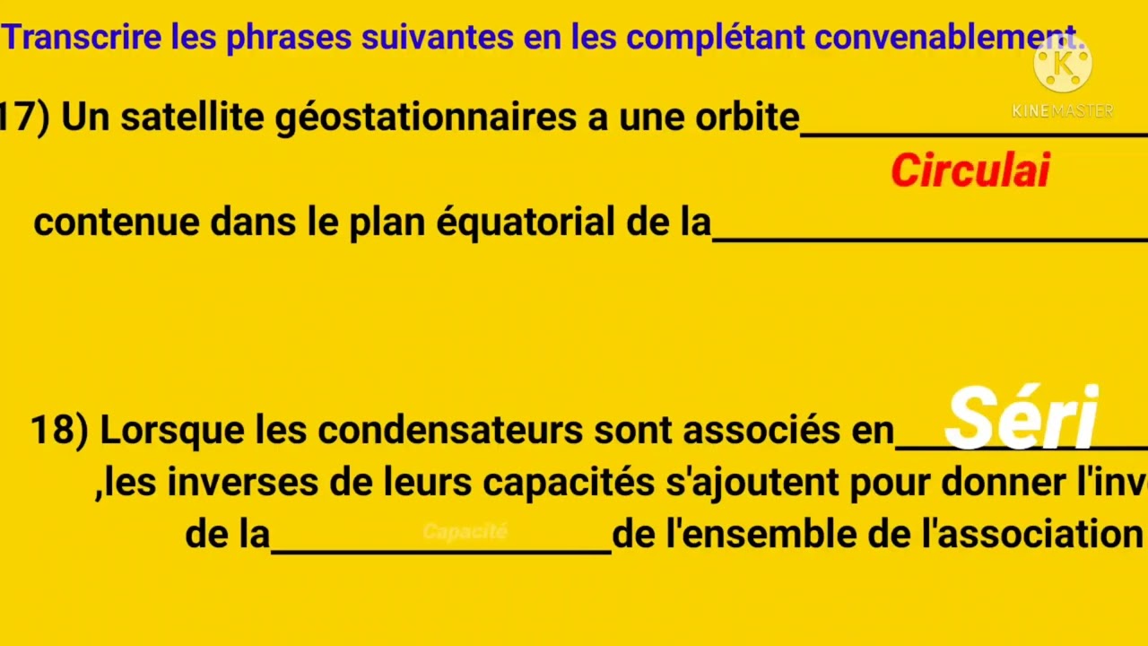 30 Complétés Physiques ( Examen Ns4( SES, SMP,SVt)  💯 motivation