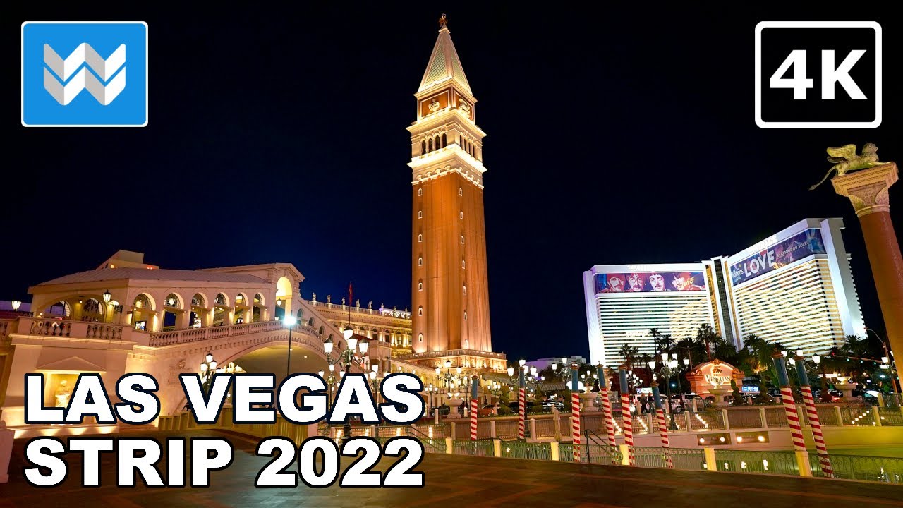 [4K] Las Vegas Strip at Night - Virtual POV Walking Tour - Treadmill Workout Exercise