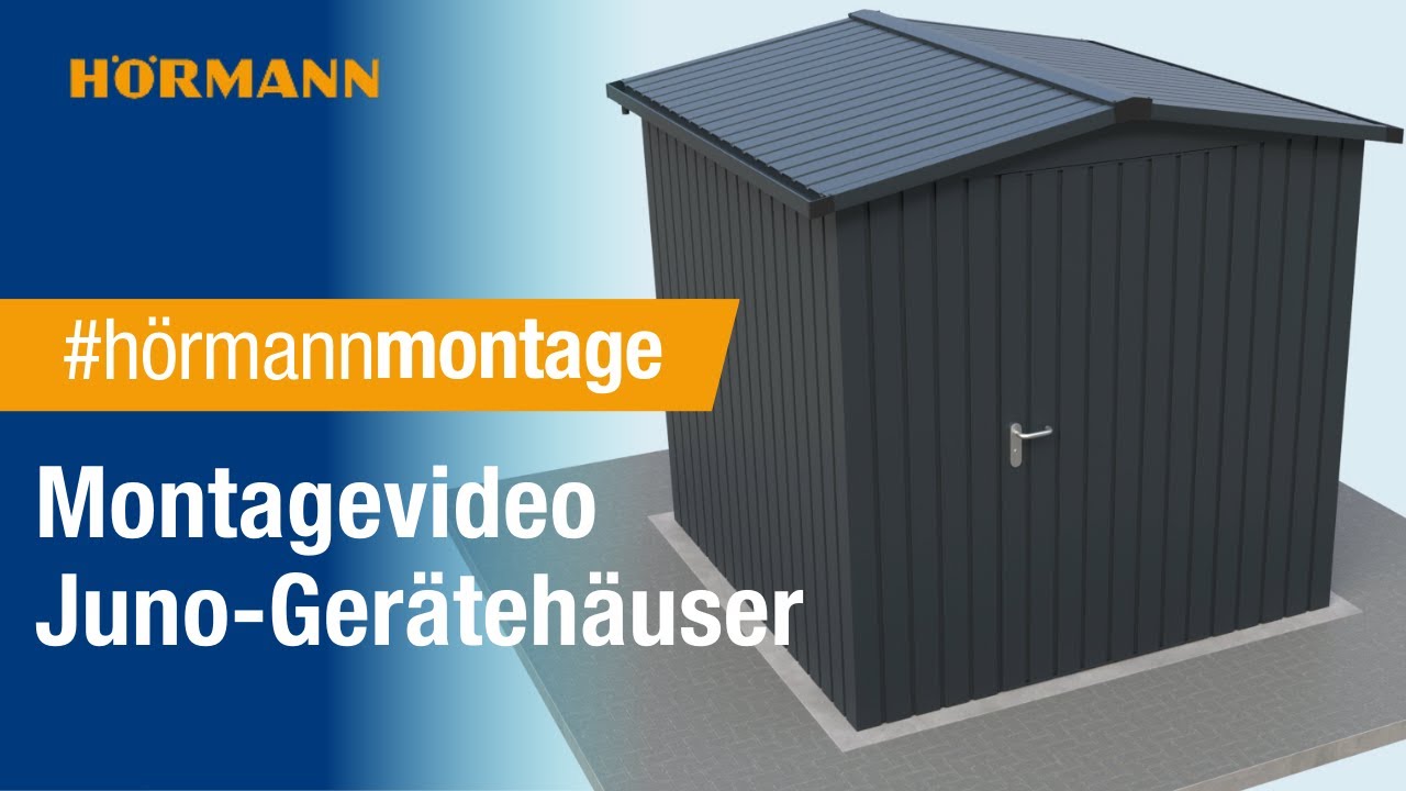 Montagevideo Juno-Gerätehäuser I Hörmann
