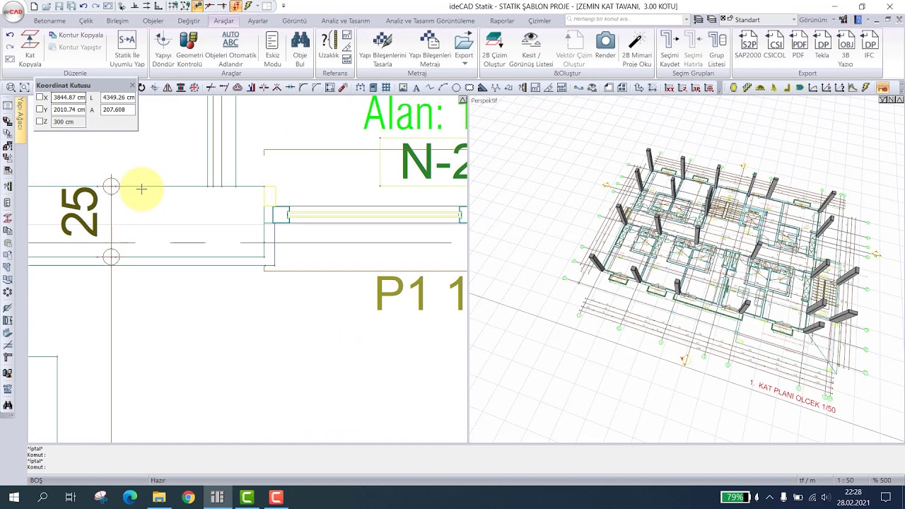 İDECAD V10 2B MİMARİ PROJE OKU