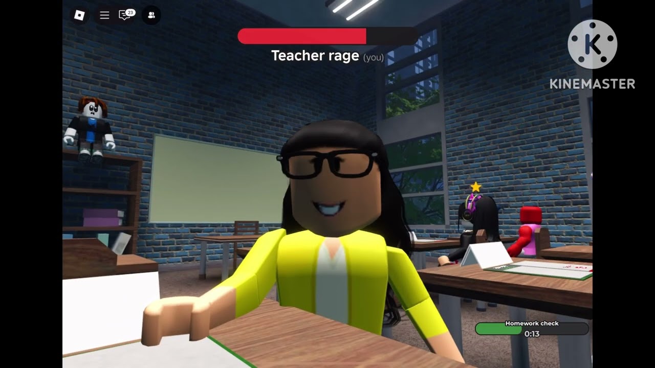 Roblox The Presentation Experience making teacher bald and laughing at her