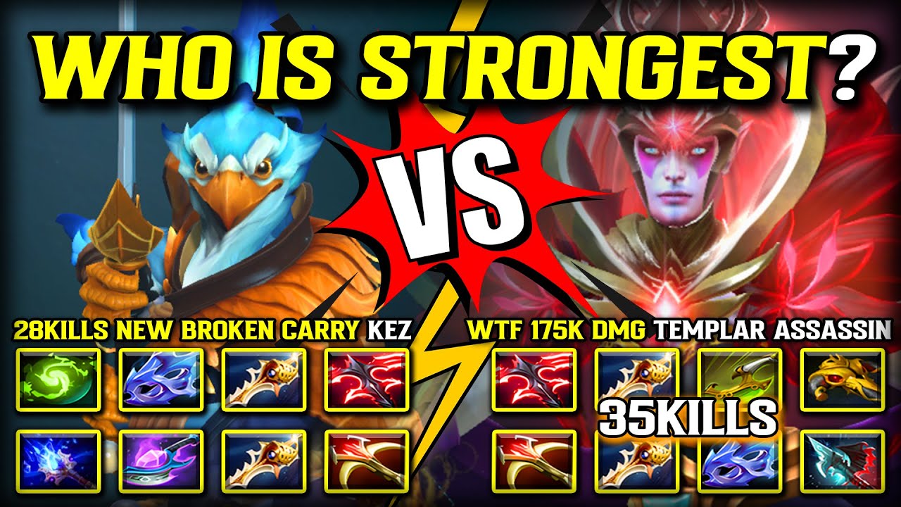 WHO IS STRONGEST? | 28Kills New Broken Carry KEZ Vs. 175K Damage Dealt Templar Assassin | DOTA 2