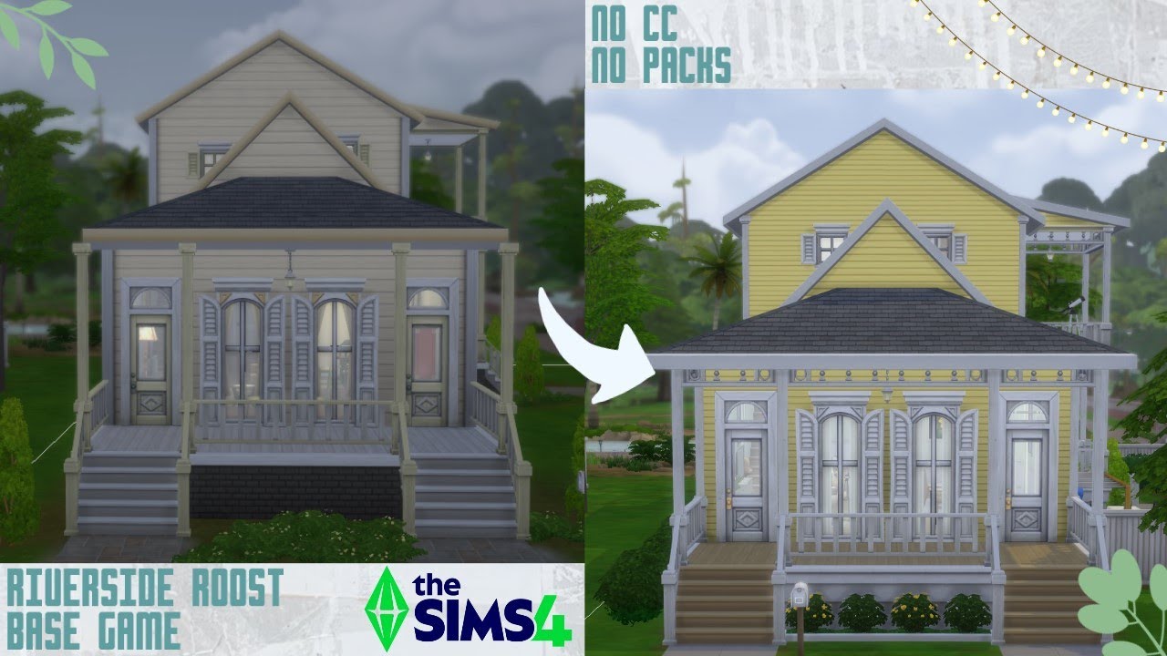 The SIMS 4 home RENOVATION 🏗️ | Riverside Roost | Base Game Renovation | SpeedBuild