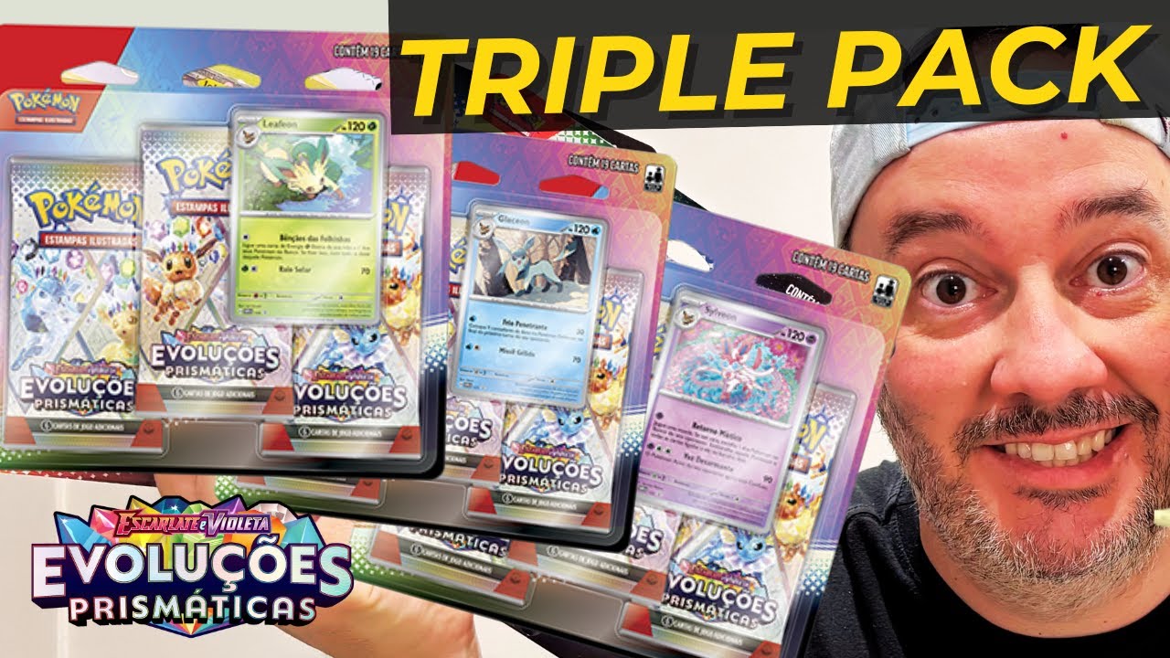 12 TRIPLE PACK de EVOLUÇÕES PRISMATICAS! Será que veio UMBREON?