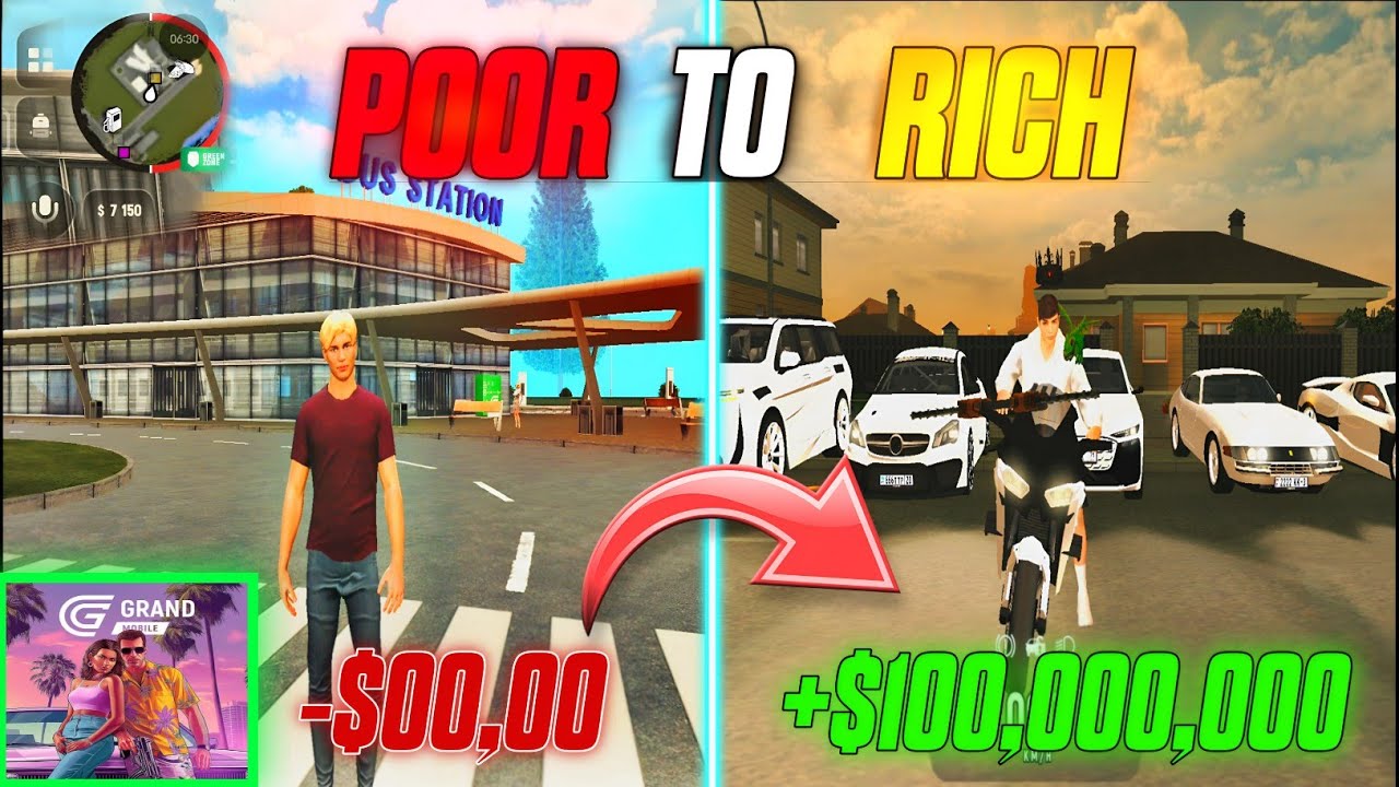 From POOR To RICH 💰 Best Way to Get Rich FAST in Grand Mobile RP Life Simulator!