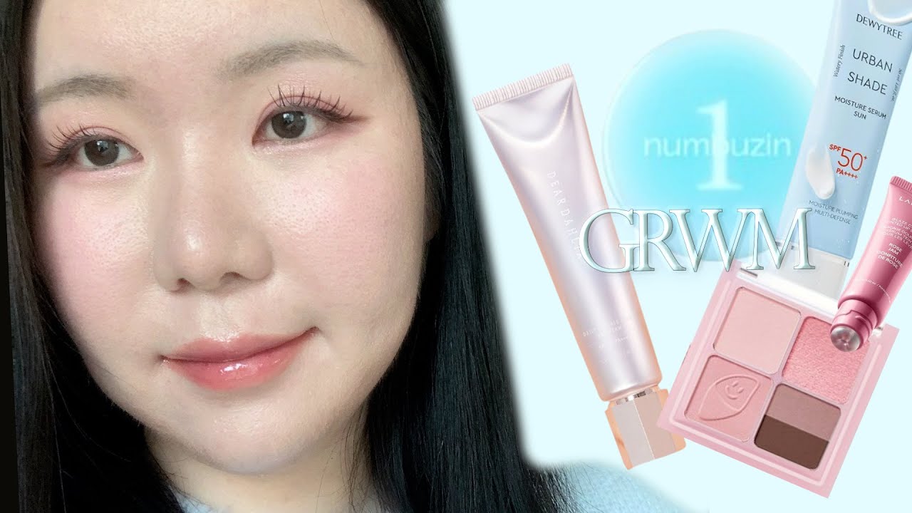 무보정⋆ GRWM 잘 쓰는 템 가득 쿨톤핑크 메이크업 ₊‧ ⋆