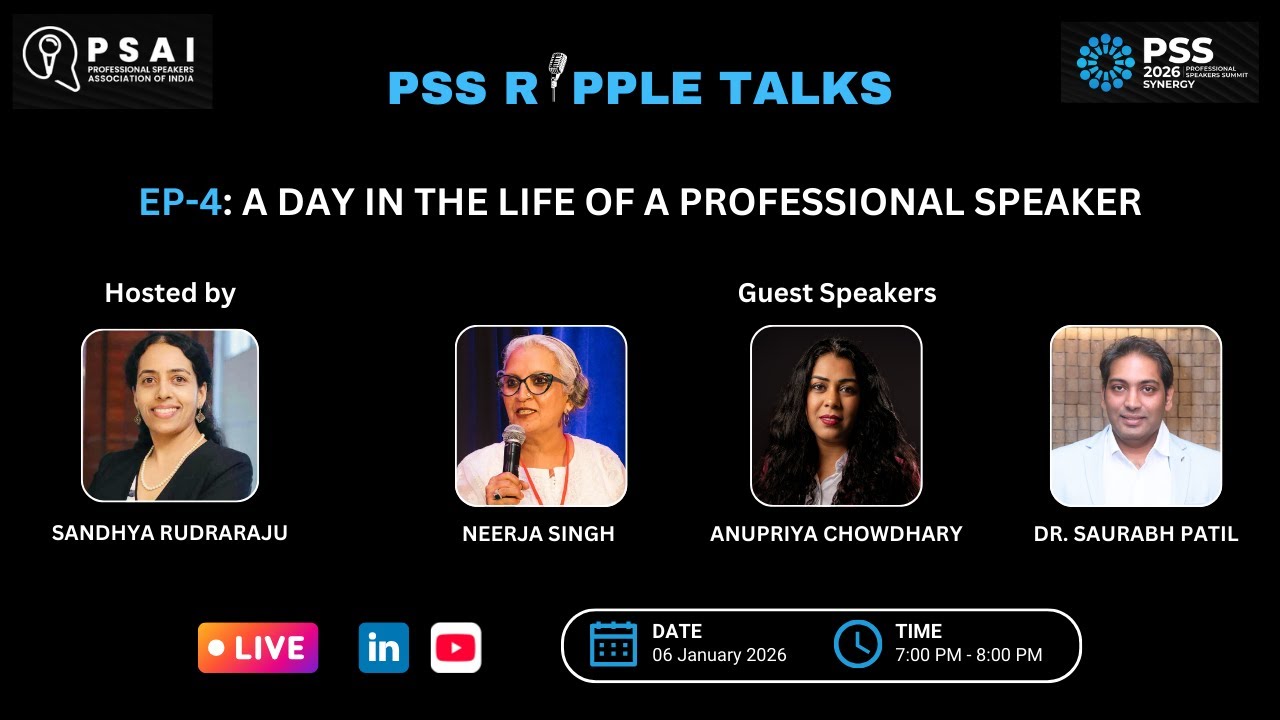 Ep-4 : A Day in the life of a Professional Speaker | PSS Ripple Talks