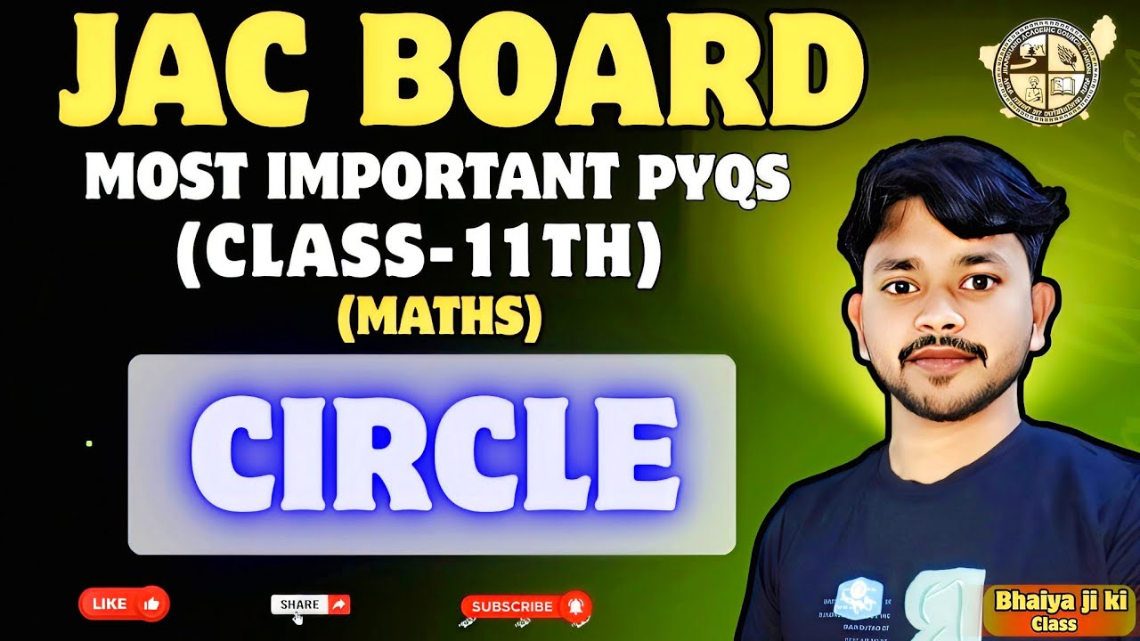 JAC BOARD MOST IMPORTANT QUESTIONS OF CIRCLE (PART-2) || CLASS-11TH MATHS ||#Bhaiya ji