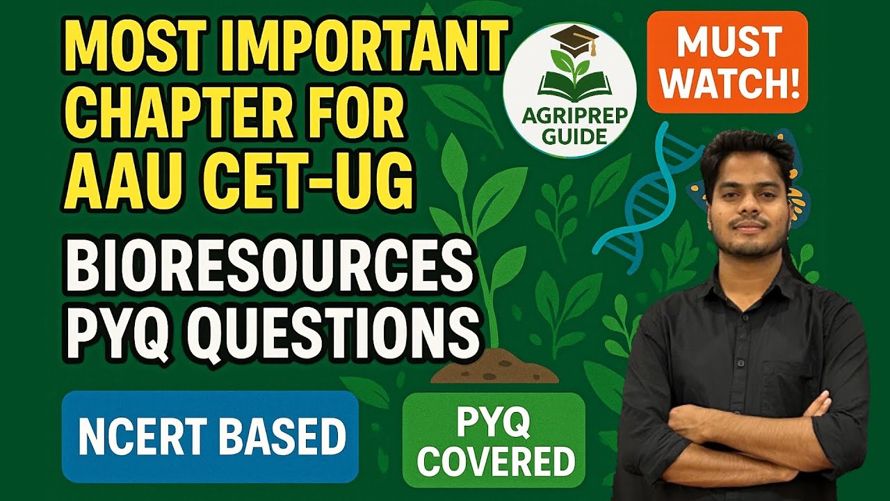 MOST IMPORTANT CHAPTER FOR AAU CET|2-3 QUESTIONS EVERY YEAR 😮⚡️BIORESOURCES MCQ✅